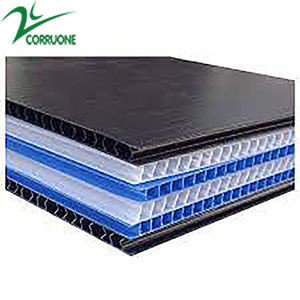 4ft X 8ft Twin Wall Corrugated Plastic Sheets UV Resistance For Eco Friendly Packaging ইকো-বন্ধুত্বপূর্ণ প্যাকেজিংয়ের জন্য